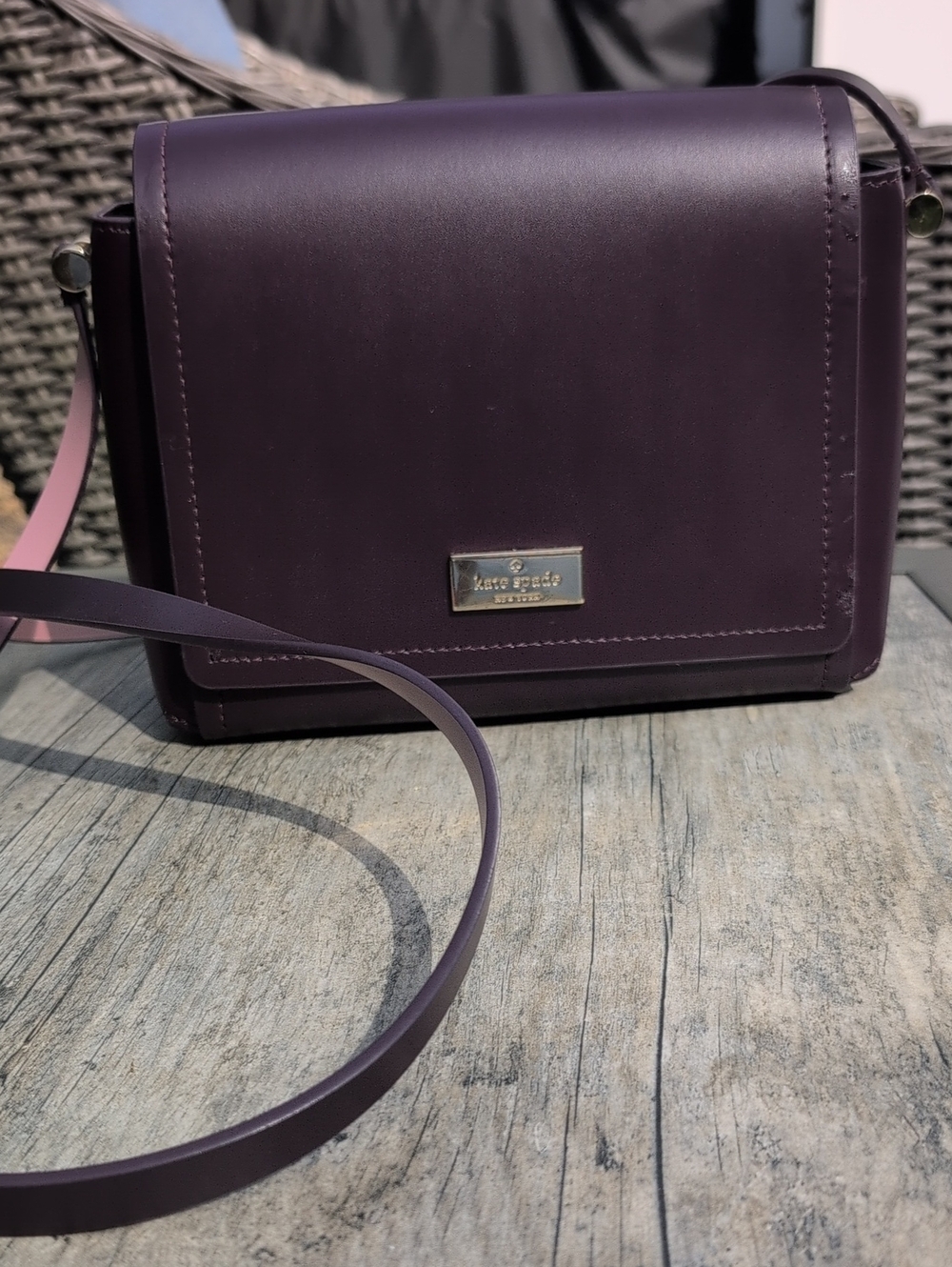 Kate Spade Plum Leather Crossbody Bag